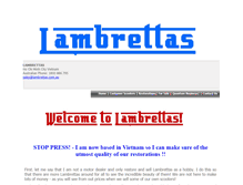 Tablet Screenshot of lambrettas.com.au